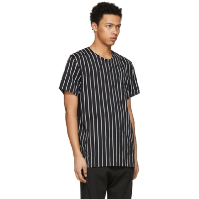 Shop Haider Ackermann Black And White Perfusion Stripe T-shirt