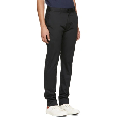 Shop Naked And Famous Denim Black Slim Chino Trousers