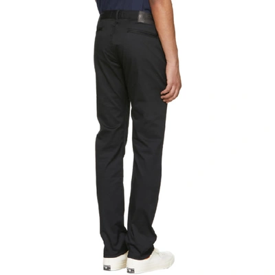 Shop Naked And Famous Denim Black Slim Chino Trousers