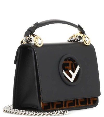 Shop Fendi Kan I F Small Leather Shoulder Bag In Female