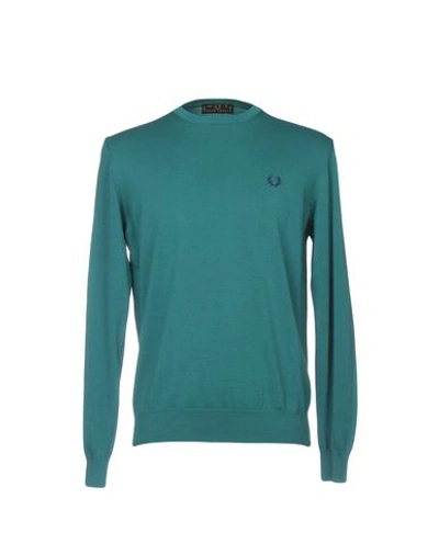 Shop Fred Perry Sweater In Dark Green