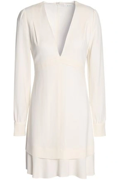 Shop A.l.c Woman Layered Crepe Mini Dress White