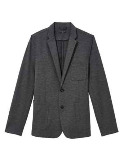 Shop Saks Fifth Avenue Modern Sneak Suit Jacket In Charcoal