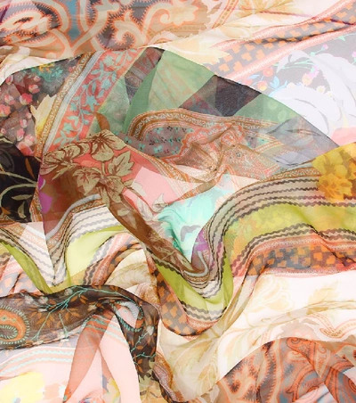 Shop Etro Bead-embellished Silk Scarf In Multicoloured