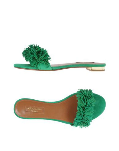 Shop Aquazzura Sandals In Green