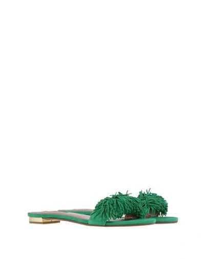 Shop Aquazzura Sandals In Green