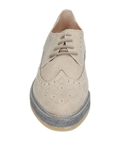 Shop Diesel Lace-up Shoes In Beige