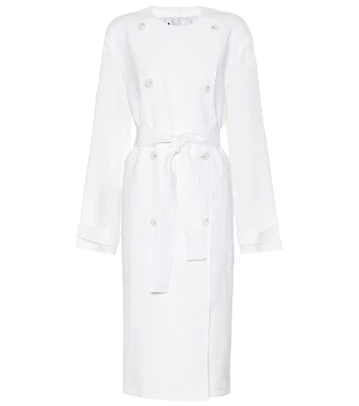 Shop Acne Studios Anghelica Twill Trench Coat In White