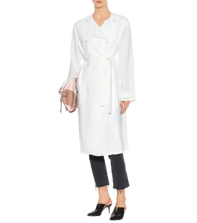 Shop Acne Studios Anghelica Twill Trench Coat In White