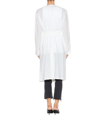 Shop Acne Studios Anghelica Twill Trench Coat In White