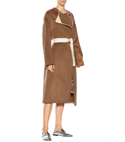 Shop Isabel Marant Fargo Wool And Cashmere-blend Coat In Brown