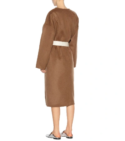 Shop Isabel Marant Fargo Wool And Cashmere-blend Coat In Brown