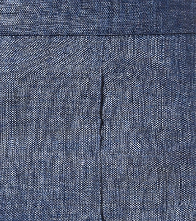 Shop Isabel Marant Étoile Oxy Linen-blend Flared Pants In Blue