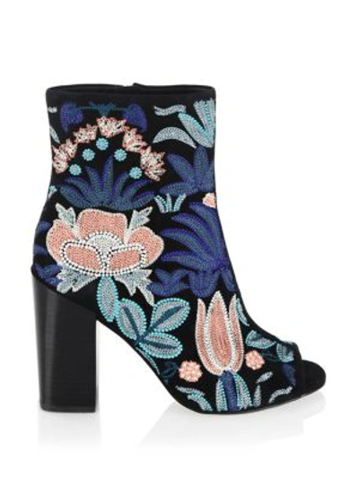 Shop Rebecca Minkoff Bridget Embroidered Leather Boots In Multi