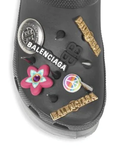 Shop Balenciaga Black Foam Platforms With Spikes