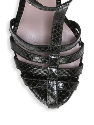 Shop Diane Von Furstenberg Eva Leather T-strap Sandals In Black