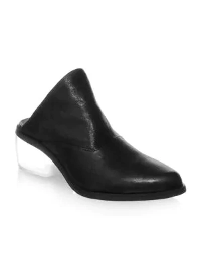 Shop Ld Tuttle Point Toe Leather Mules In Wax