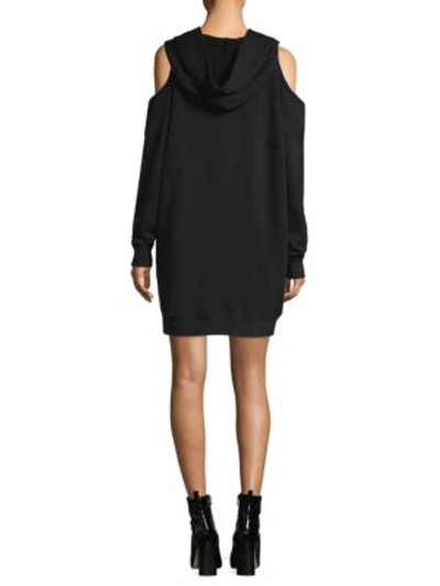 Shop Faith Connexion Hooded Sweatshirt Dress In Black