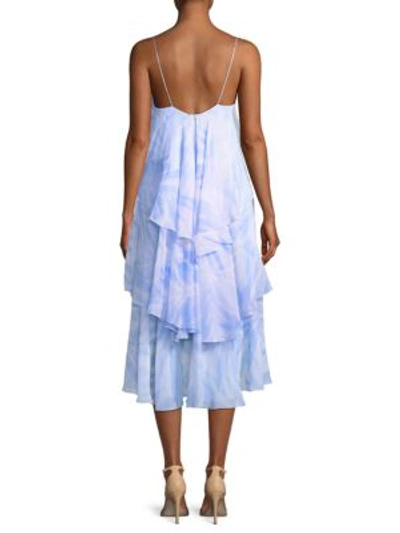 Shop Michael Kors Silk Chiffon Dress In Water