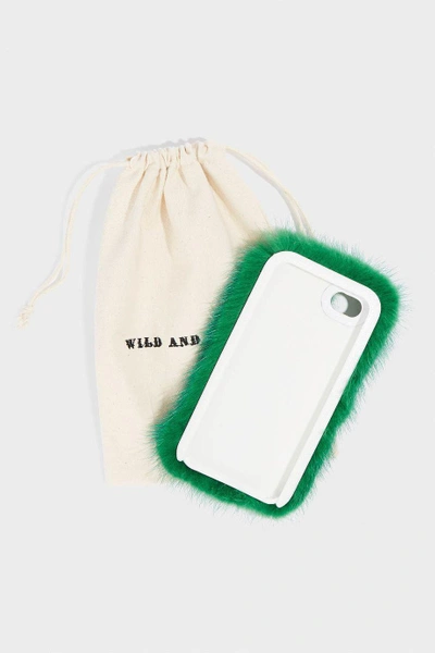 Wild And Woolly Nisqually Mink Fur Iphone 7 Case In Emerald