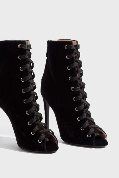Shop Giambattista Valli Lace Up Ankle Boots In Black