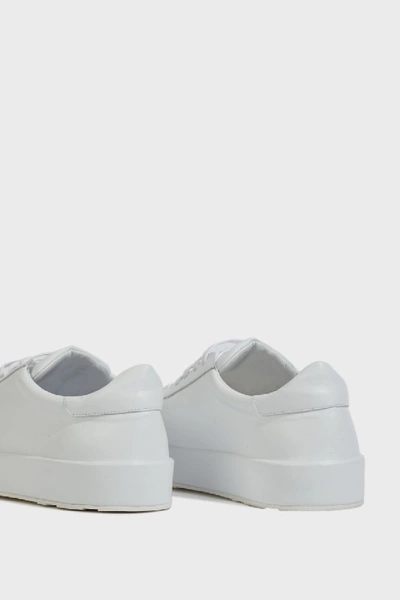 Shop Jil Sander Low-top Leather Trainers In White