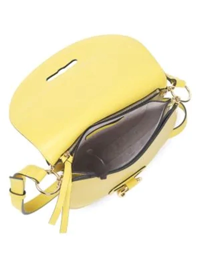 Shop Jw Anderson Pierced Leather Latch Bag In Ash