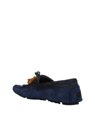 Shop Grey Daniele Alessandrini Loafers In Dark Blue