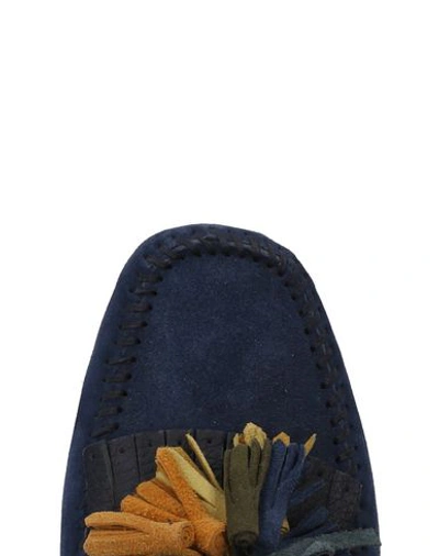 Shop Grey Daniele Alessandrini Loafers In Dark Blue