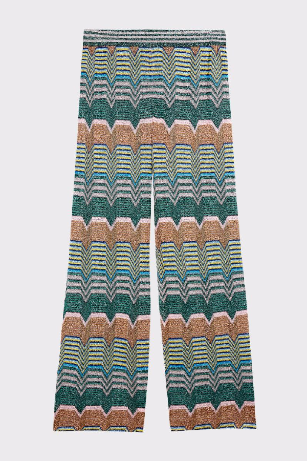 Missoni Metallic Knitted Trousers In Multicoloured | ModeSens
