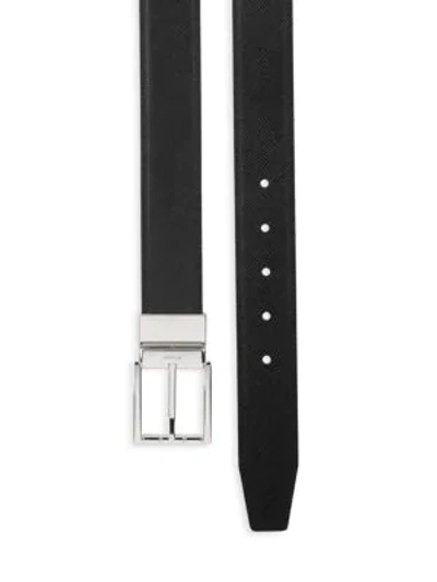 Shop Bally Astor Reversible Leather Belt In Black