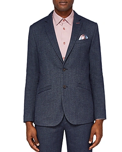 Shop Ted Baker Beek Semi Plain Regular Fit Suit Jacket In Navy