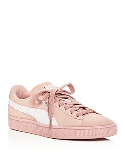 Shop Puma Women's Classic Suede Lace Up Sneakers In Pink