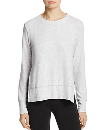 Shop Alo Yoga Glimpse Pullover In Mist Heather