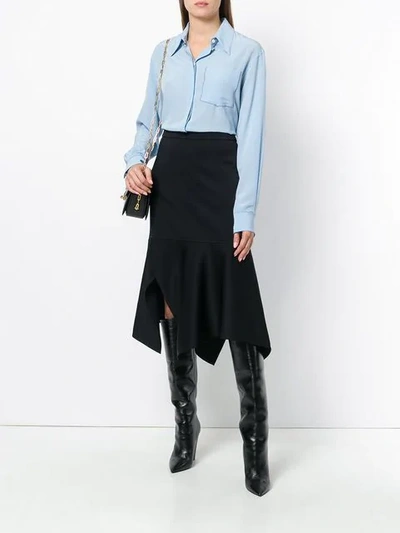 Shop Victoria Beckham Asymmetric Slit Skirt - Black