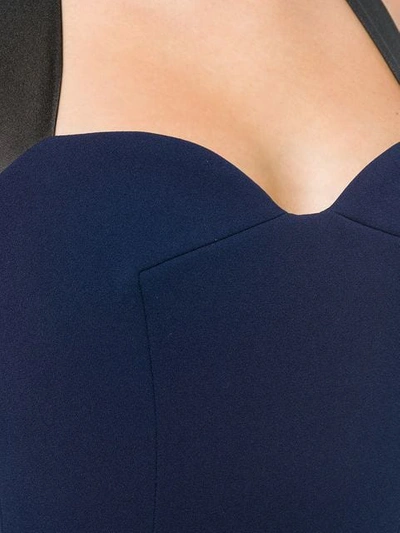 Shop Victoria Beckham Cross-back Fitted Dress - Blue
