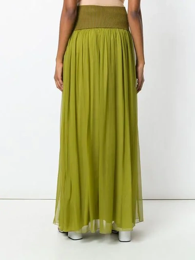 Shop Alberta Ferretti Full Maxi Skirt - Green