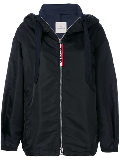 Shop Moncler Hooded Boxy Jacket