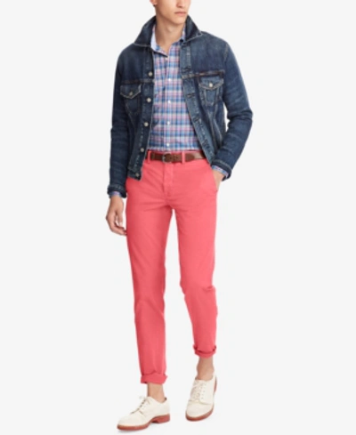 Shop Polo Ralph Lauren Men's Straight Fit Stretch Chino Pants In Nantucket Red