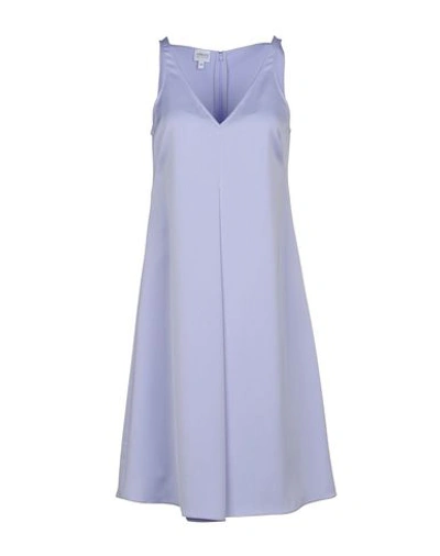 Shop Armani Collezioni Short Dress In Lilac