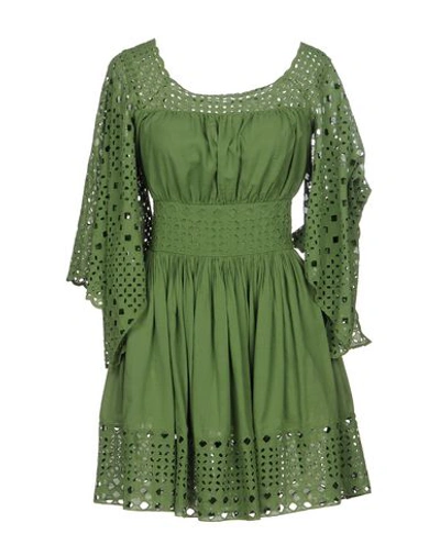 Shop Plein Sud Jeanius Short Dress In Green