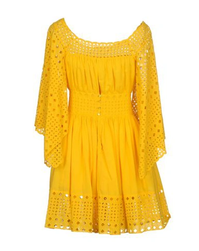Shop Plein Sud Jeanius Short Dress In Yellow