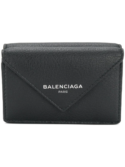 Shop Balenciaga Bal Papier Mini Wallet - Black