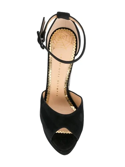 Shop Charlotte Olympia Eugenie Sandals In Black
