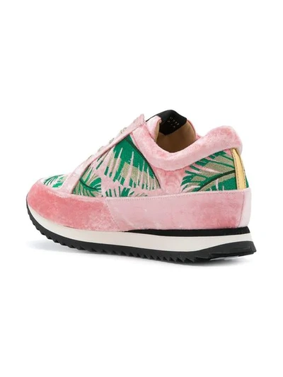 Shop Charlotte Olympia Work It! Flamingo Sneakers - Pink & Purple
