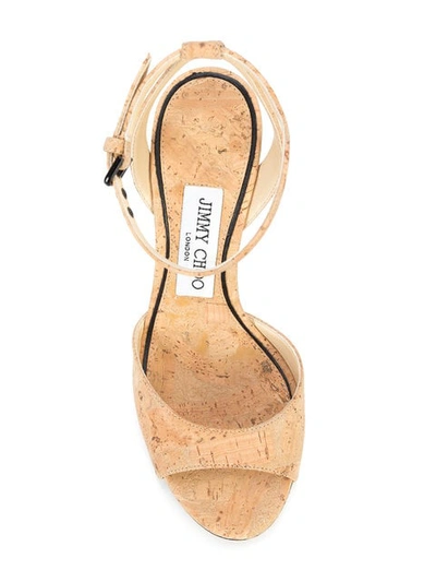 Shop Jimmy Choo Miranda Heeled Sandals - Neutrals