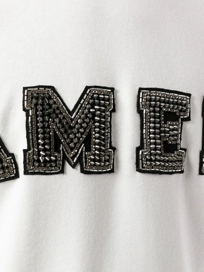 Shop Amen Embellished Logo Sweatshirt In White