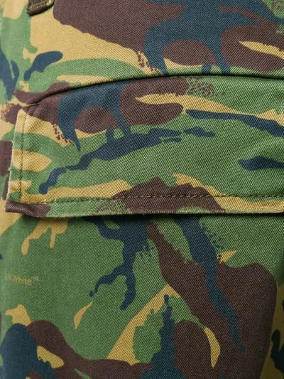 Shop Off-white Camouflage Logo Trousers In Green