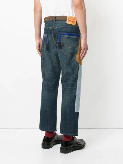 Shop Junya Watanabe Man  Comme Des Garcons Man X Carhatt Patchwork Straight Leg Jeans - Blu In Blue