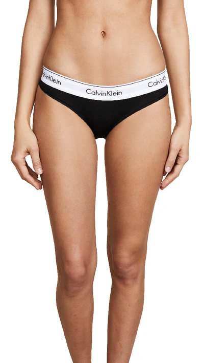 Shop Calvin Klein Underwear Tanga Briefs In Black